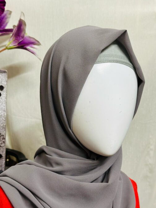 Plain Chiffon Georgette Hijab Stoller Scarf - Image 3