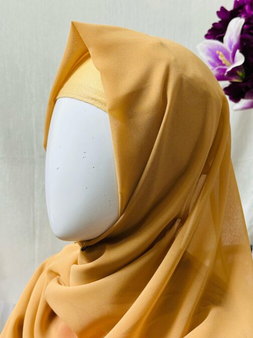 Plain Chiffon Georgette Hijab Stoller Scarf - Image 6