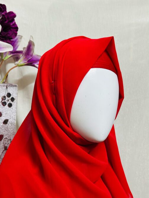 Plain Chiffon Georgette Hijab Stoller Scarf - Image 8