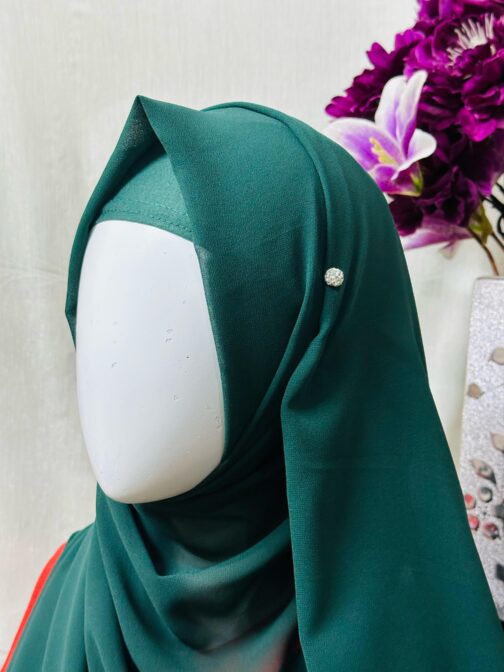 Plain Chiffon Georgette Hijab Stoller Scarf - Image 7