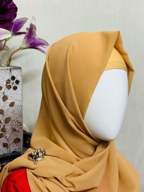 Plain Chiffon Georgette Hijab Stoller Scarf - Image 5