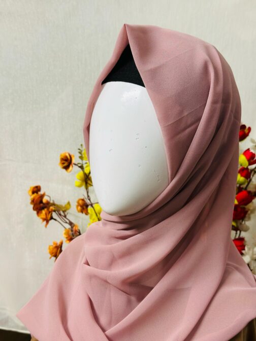 Plain Chiffon Georgette Hijab Stoller Scarf - Image 22