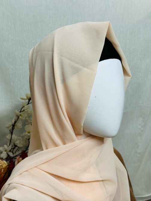 Plain Chiffon Georgette Hijab Stoller Scarf - Image 18