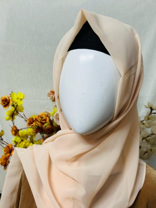 Plain Chiffon Georgette Hijab Stoller Scarf - Image 19