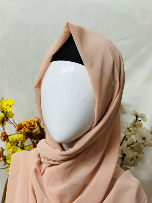 Plain Chiffon Georgette Hijab Stoller Scarf - Image 20