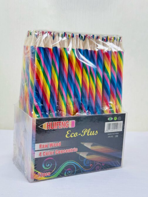 Rainbow pencil/rainbow color pencil/beautiful multicolor pencil pack of 3/5 rainbow pencil color /stationary supplies for boys and girls - Image 3